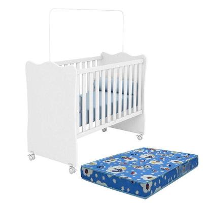 Berço Nacional Doce Sonho 102 Branco Com Colchão Ortobom - Qmovi