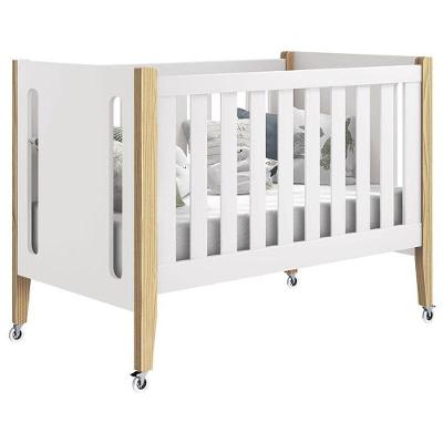 Berço Americano Tom 3 Em 1 Branco Acetinado Natural - Reller