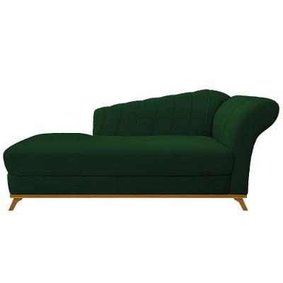 Recamier Vanessa 185cm Lado Esquerdo Suede Verde