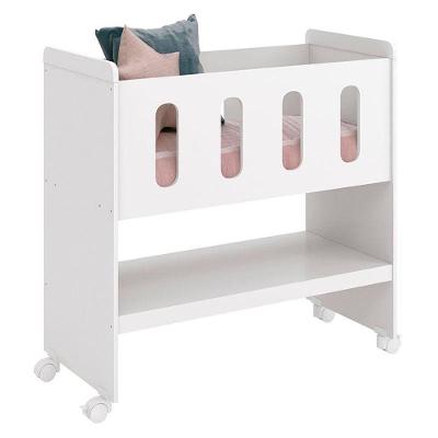Mini Berço Moisés Zain Branco Acetinado Com Colchão - Reller