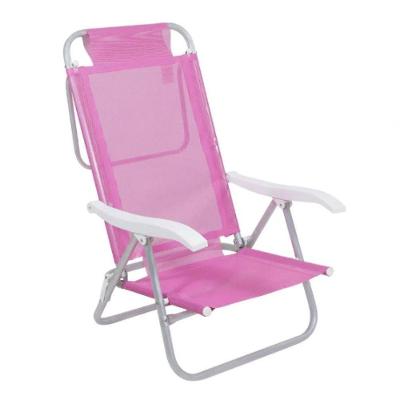 Cadeira Sunny Aluminio Sannet 6 Posicoes Rosa Bel