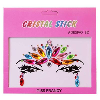 Cartela De Adesivos Decorativos Para Rosto Miss Frandy Decoração Facial Prática E Criativa
