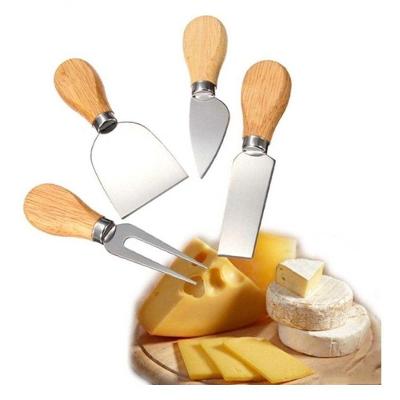 Kit 4 Utensílios Jogo Frios Queijo Faca Espátula Garfo