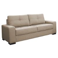 Sofá 3 Lugares 200cm Turim Couro Bege 66 - 1