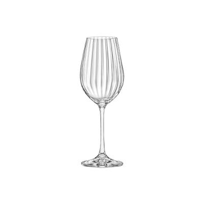 Taça Vinho 450 Ml Cristal Transparente Textura Linear Linha Dream Haus Concept Transparente