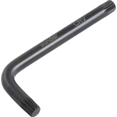 Chave Multidentada 08mm Tipo L Curta Cromo Vanádio Vonder