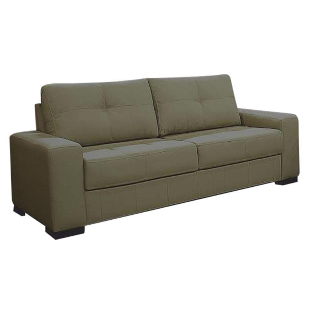 Sofá 3 Lugares 200cm Turim Couro Fendi - 1