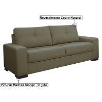 Sofá 3 Lugares 200cm Turim Couro Fendi