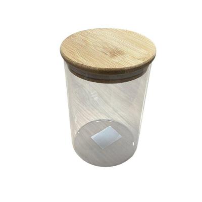 Pote De Vidro Borossilicato Com Tampa De Bambu 950 Ml