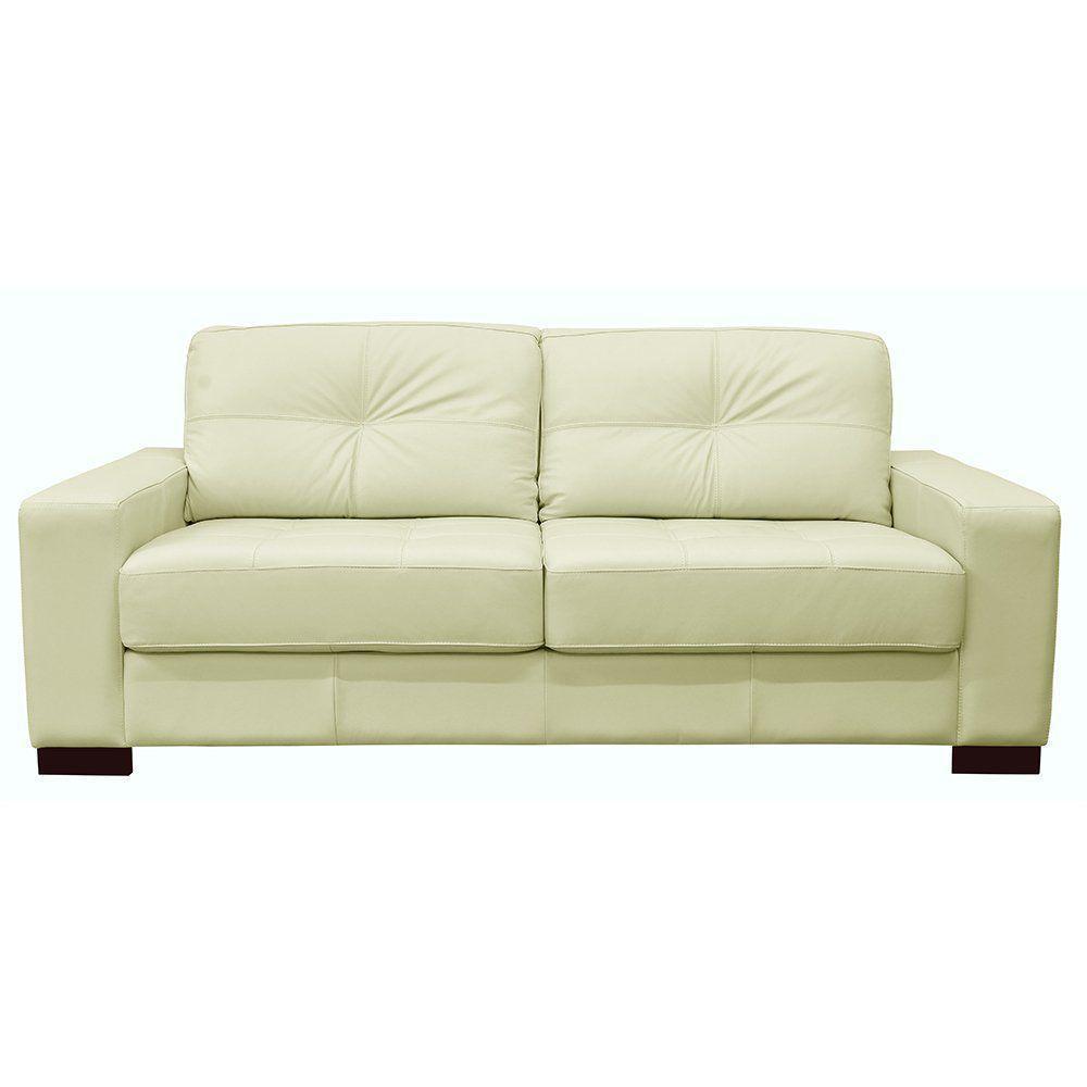 Sofá 3 Lugares Milão 200cm Couro Off White - 2