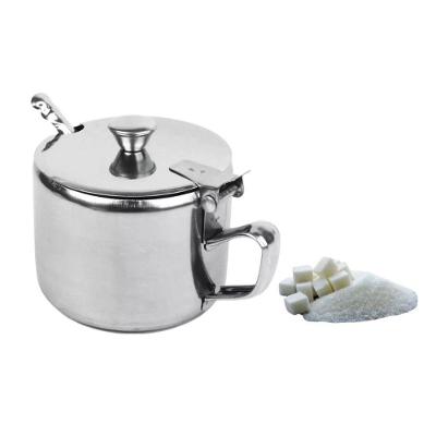 Açucareiro De Aço Inox Com Colher 220ml