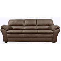 Sofá 3 Lugares Laura 212cm Couro Caramelo - 1