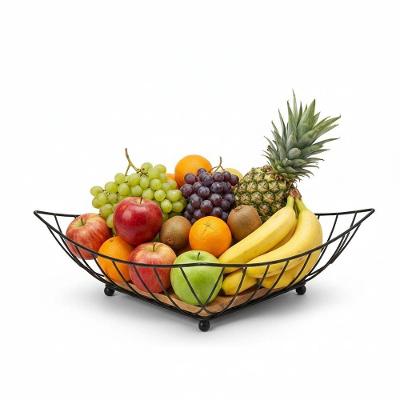 Fruteira Quadrada Aramada Ecowood 25 Cm