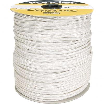 Corda Trançada 8,0mm 11,0kg 228m Branca Vonder