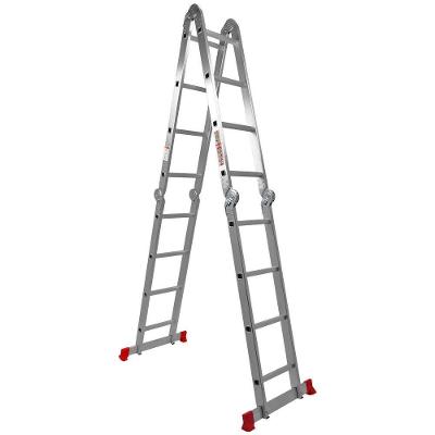 Escada Alumínio Multifunção 4x4 16 Degraus 8 Em 1 Worker
