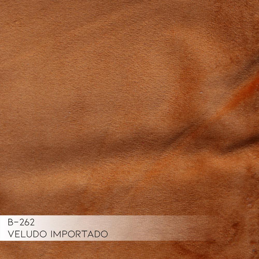 Sofá 3 Lugares com Chaise Base de Madeira Euro 245 Cm Telha - 6