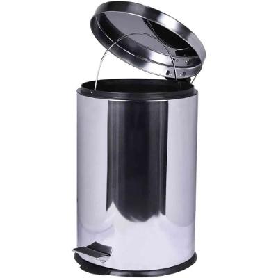 Lixeira Redonda 5 Litros Aço Inox Com Pedal Kala