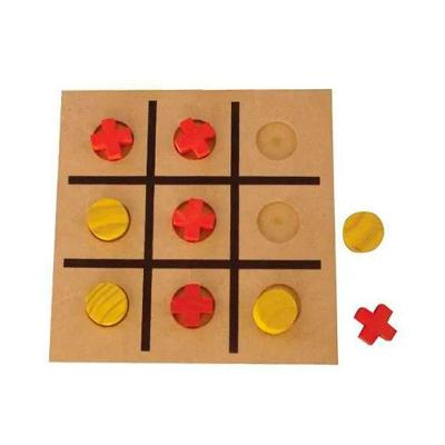 Brinquedos Educativos Jogo da Velha em Madeira 10 Peças