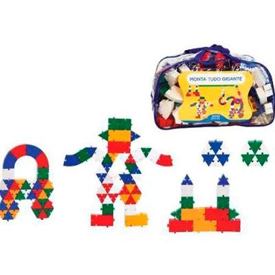 Brinquedo Pedagógico Peças Encaixe Monta Tudo Gigante