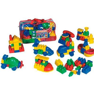 Caixa de Blocos de Montar Quebra Cuca 120 Peças