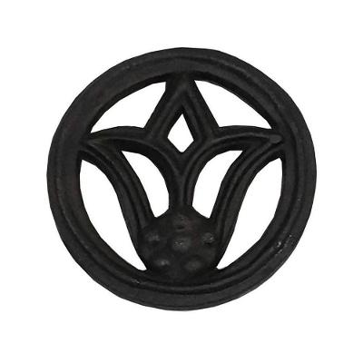 Rosácea Decoração de Ferro Flor de Lírio Grade Portão 15cm