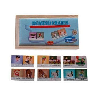 Jogo de Dominó Frases em Mdf 28 Peças