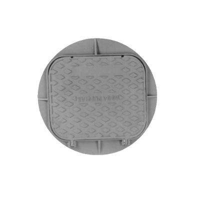 Tampão Chão Articulado Redondo Ferro Passagem 43x43cm