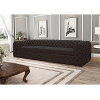 Sofá 4 Lugares Astúria 260cm Couro Natural Marrom Fosco - 5