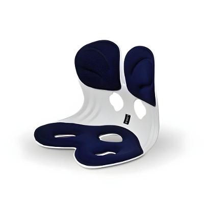 Almofada De Apoio Lombar Cadeira Correção De Coluna G - Azul