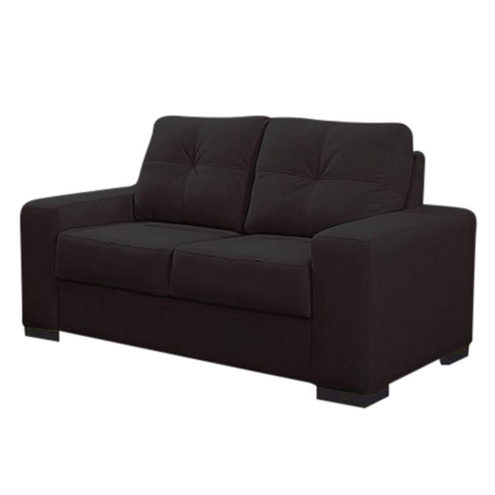Sofá 2 Lugares 150cm Turim Couro Marrom Fosco - 1