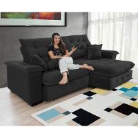 Sofá Coliseu 2.30m Retrátil E Reclinável Super Pillow - Preto - 7
