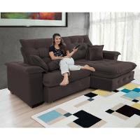 Sofá Coliseu 2.30m Retrátil E Reclinável Super Pillow - Marrom - 5