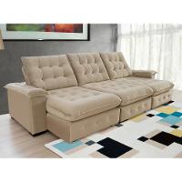 Sofá Coliseu 3.10m Retrátil E Reclinável Super Pillow - Bege - 1