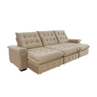 Sofá Coliseu 3.10m Retrátil E Reclinável Super Pillow - Bege