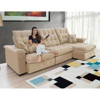 Sofá Coliseu 2.90m Retrátil E Reclinável Super Pillow - Bege