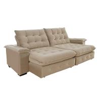Sofá Coliseu 2.60m Retrátil E Reclinável Super Pillow - Bege - 7