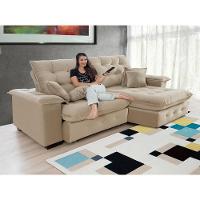 Sofá Coliseu 2.60m Retrátil E Reclinável Super Pillow - Bege - 8