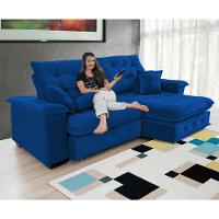 Sofá Coliseu 2.30m Retrátil E Reclinável Super Pillow - Azul - 7