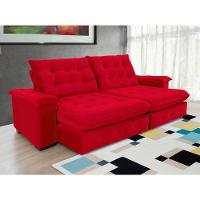 Sofá Coliseu 2.60m Retrátil E Reclinável Super Pillow - Vermelho - 1