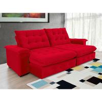 Sofá Coliseu 2.60m Retrátil E Reclinável Super Pillow - Vermelho - 3