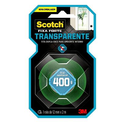Fita Dupla Face Fixa Forte 12mmx2m - Scotch 3m