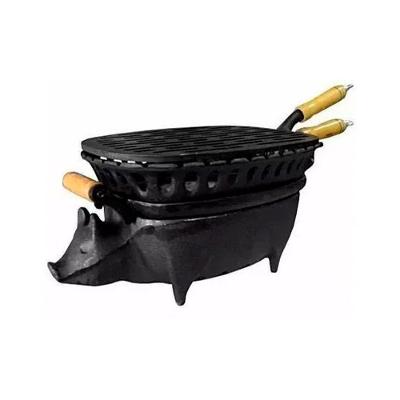 Churrasqueira Porquinho Ferro Fundido Grande 41X23Cm