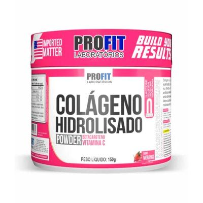 Colageno Hidrolisado Em Pó 150g Sabor Morango Profit