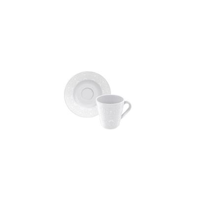 Kit Xícara E Pires De Cafétramontina Alicia Em Porcelana Decorada 70 Ml 12 Peças