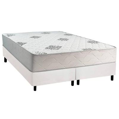 Cama Box Queen: Colchão Ortopédico Inovaflex Comfort Premium+base Crc Corano White (158x198)