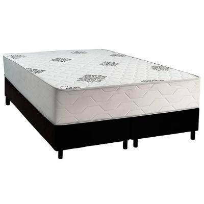 Cama Box Queen: Colchão Ortopédico Inovaflex Comfort Premium+base Crc Corano Black (158x198)