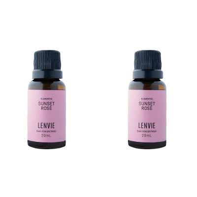Kit 02 óleos Concentrado Sunset Rosé 20ml Lenvie