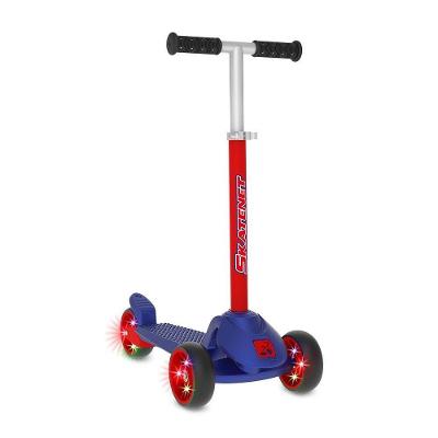 Patinete Skatenet Infantil Led Ajustável Azul Bandeirante