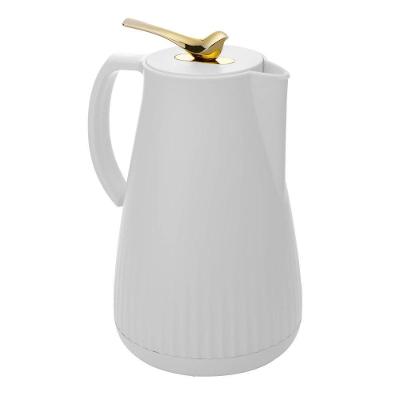 Garrafa Térmica 1 L Em Plástico Branca E Dourada New Bird Wolff