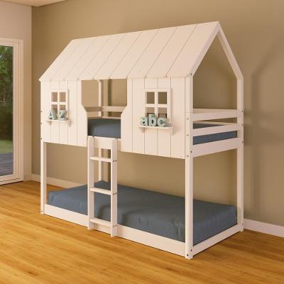 Beliche Montessoriano Casinha Encantada Madeira Maciça Branco | Housin